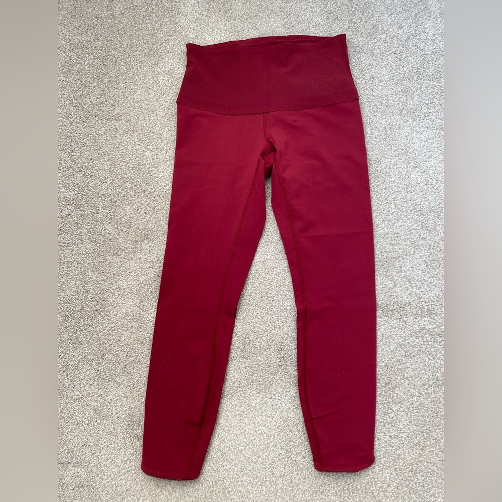 lululemon floral eyelet waistband legging - sz8